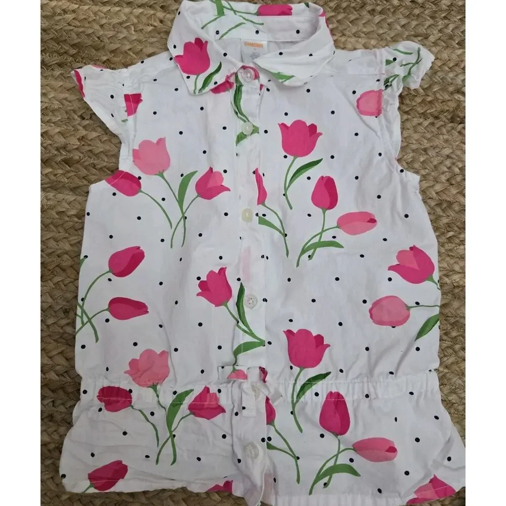 GYMBOREE TULIP OUTFIT SET 5T SPRING‎ 2011 DENIM RUFFLES Y2K